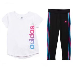 Girl’s Adidas t-shirt and leggings set